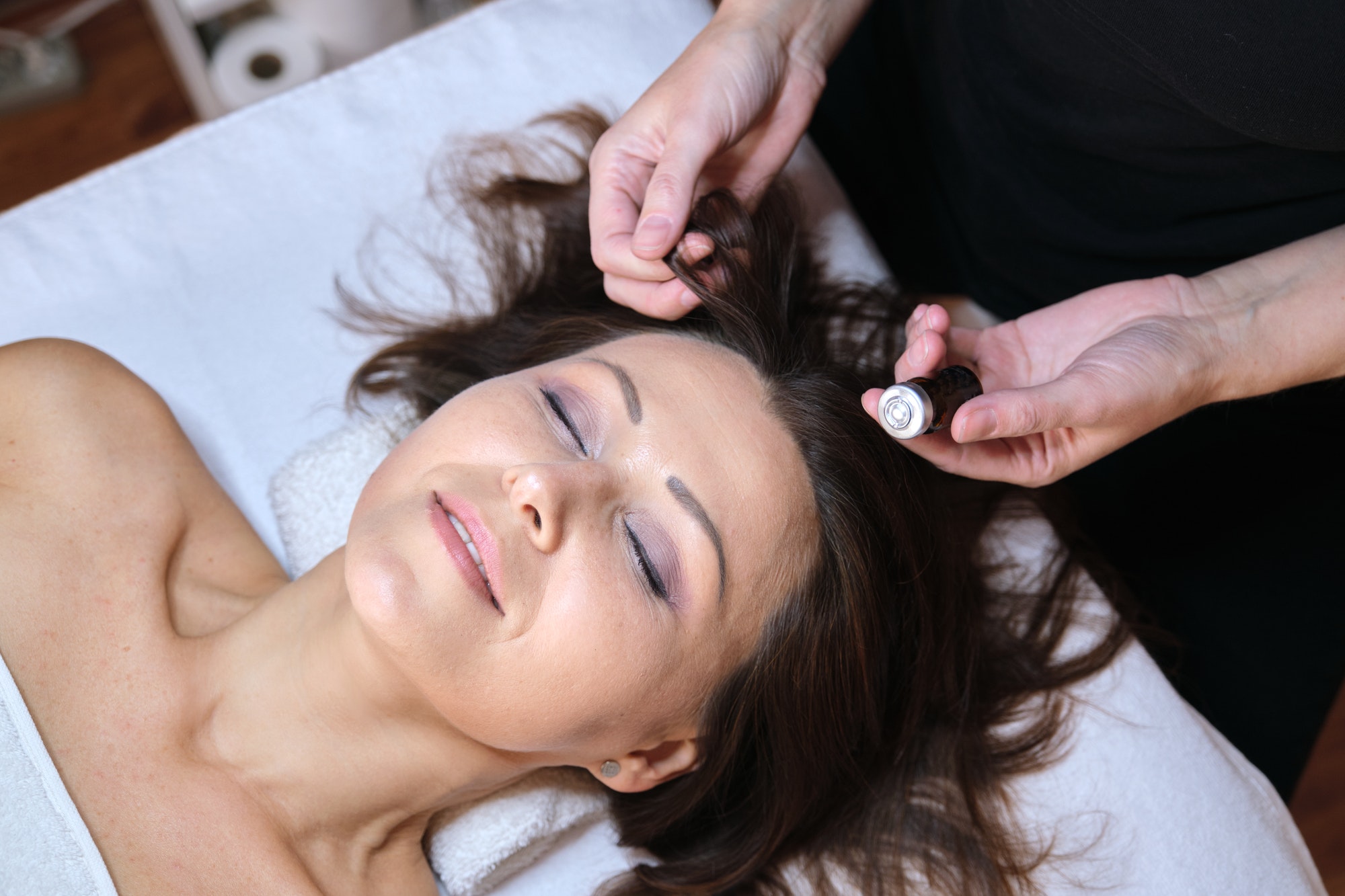 Mesotherapy, hair treatment. Cosmetics for strengthening and hair growth